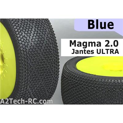 Pneus MAGMA 2.0 BLUE sur ULTRA Jaunes (paire Collée) 6MIK_Réf_TUY16B