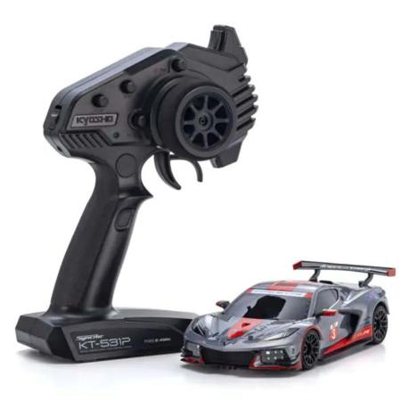 Kyosho Mini-Z MR04 RWD Corvette C8-R Gun Metal/Red(W-MM/KT531p) KYOSHO_Réf_32356GMR