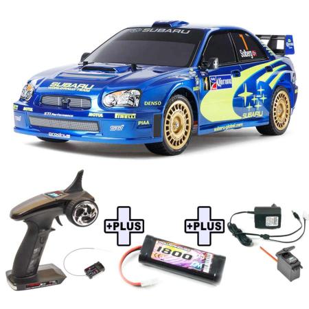 LOT RC SUBARU IMPREZA WRX 2004 (Racer 3S+Servo+Accu+Chargeur) TAMIYA_Réf_47372L