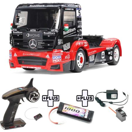 Lot Mercedes CAMION TANKPOLL 24 MP4 TT01E(Racer 3S+Servo+Accu+Charg) TAMIYA_Réf_58683L